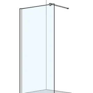 Acheter En Ligne Cloison latérale à pose libre Koralle S400 Plus Silver polish Verre clair Duschguard